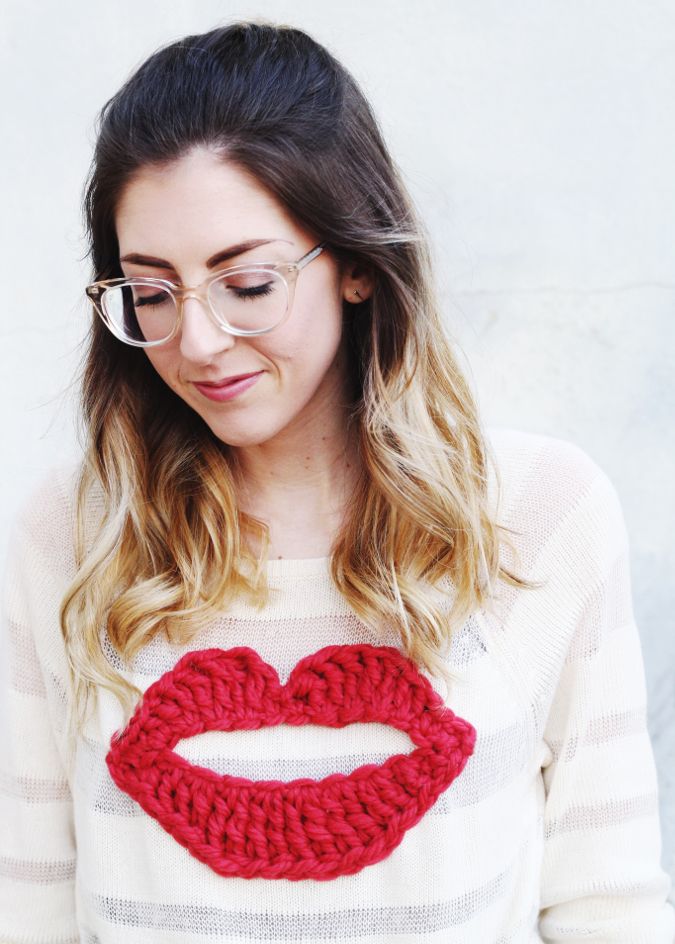 Diy Crochet Lips Sweater — One Social Girl